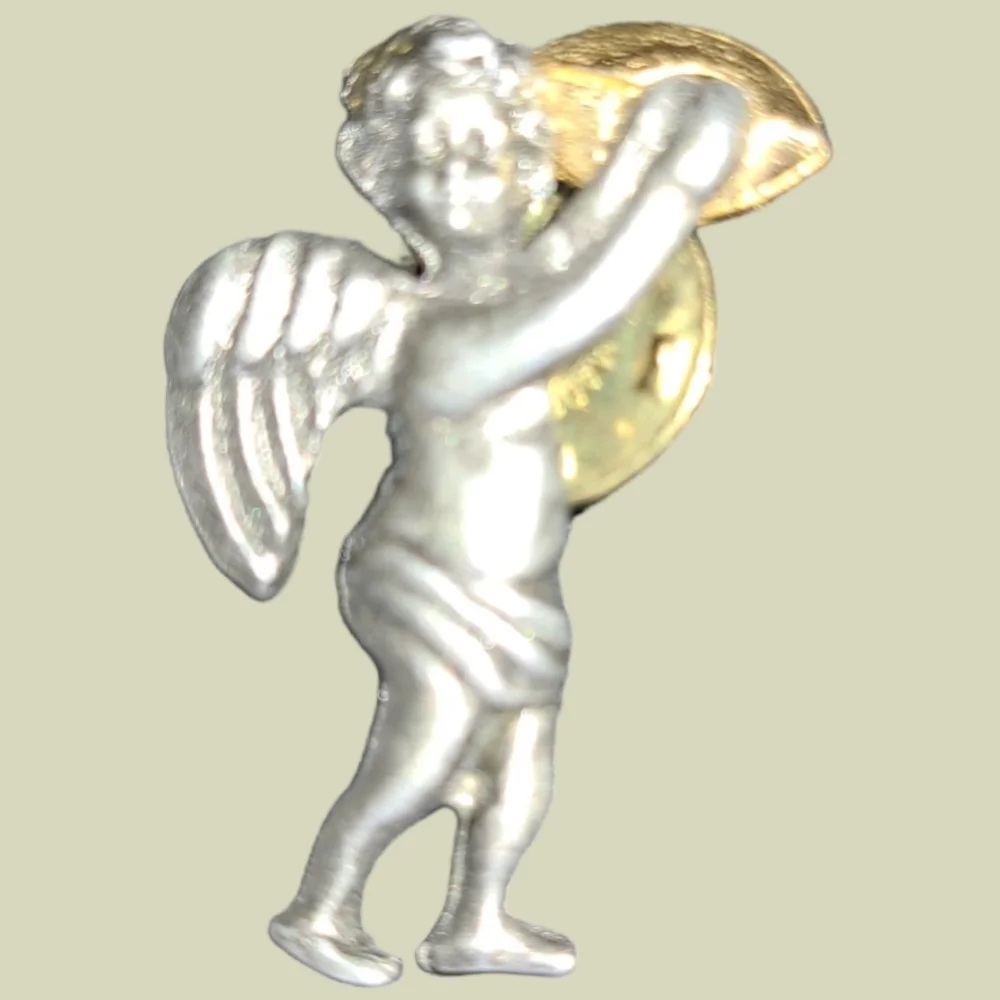 Vintage angel football pin Broach